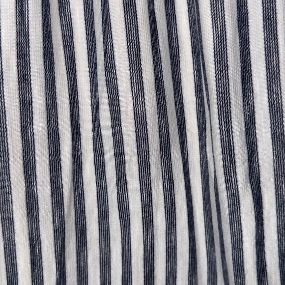 Max Studio Short Sleeve striped Blouse women’s size medium - Picture 4 of 7